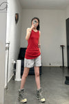 BORIS BIDJAN SABERI 交叉设计纯棉背心 WTANK1 F0401T